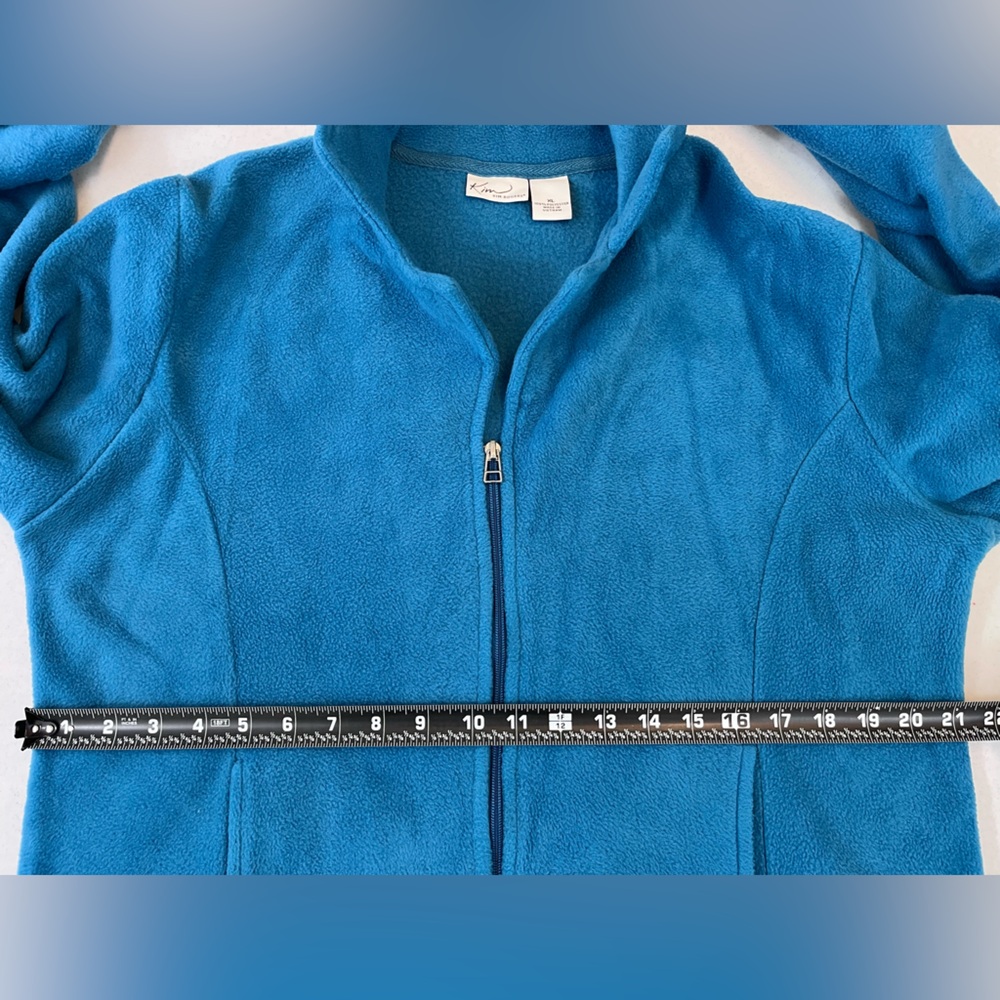 Kim Rogers Women’s Turquoise Fleece Jacket. XL. Super soft. - Picture 9 of 11